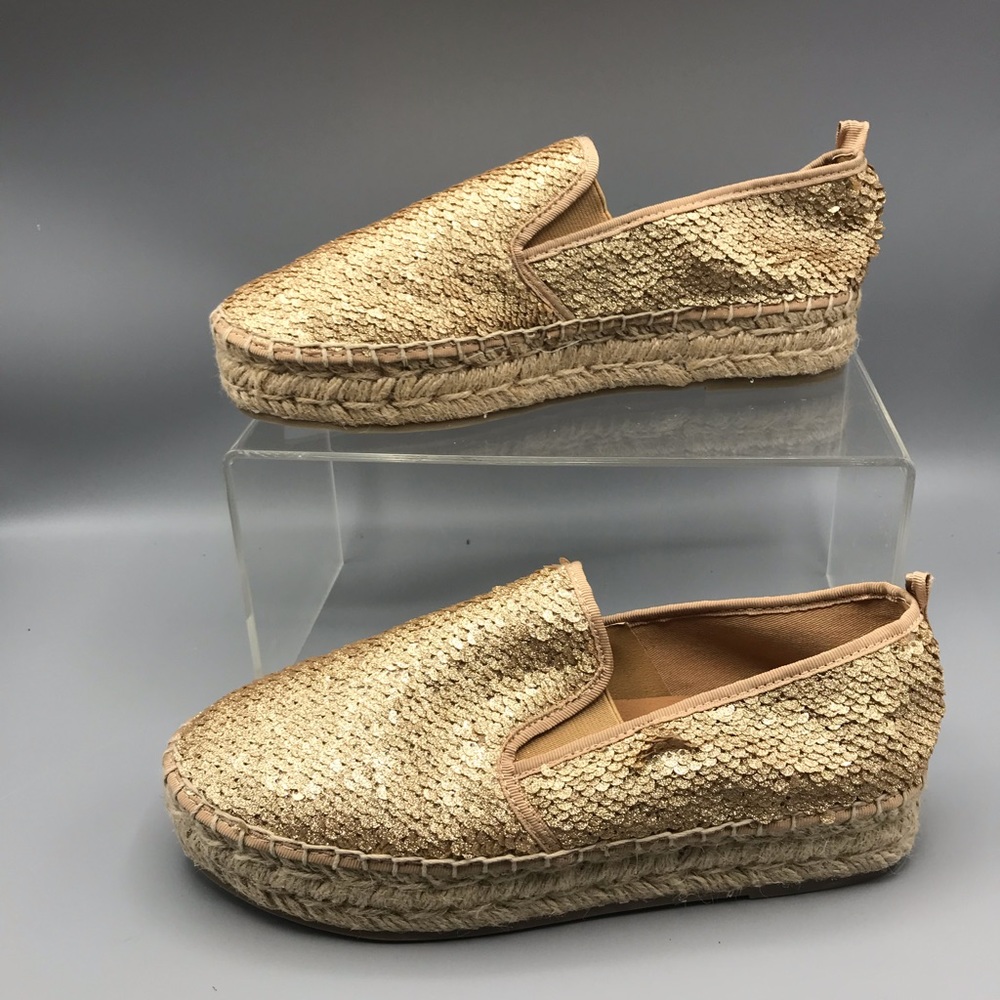 Steve Madden Gold Espadrille Platform Women’s Shoe